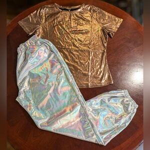 NWOT Allegra K Metallic Blouse